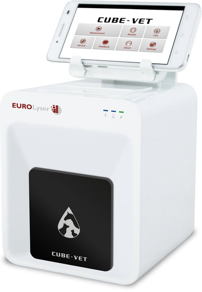 White Cube Vet canine progesterone analyzer front view