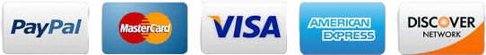 Accepted payment methods: PayPal, Mastercard, Visa, American Express, Discover